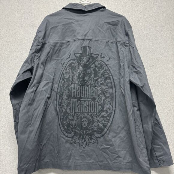Disney Other - Disney‎ Shirt Jacket Adult XL Gray Haunted Mansion Madame Leota Button Up